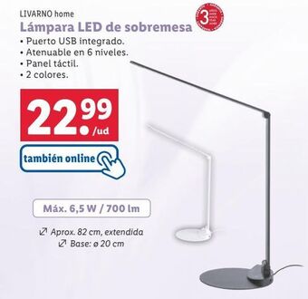Lidl Lámpara led livarno oferta