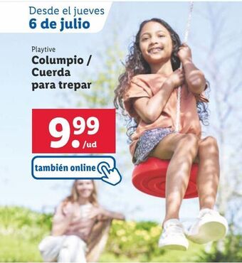 Lidl Columpio playtive oferta
