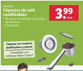 Lidl Cápsulas de café ernesto oferta