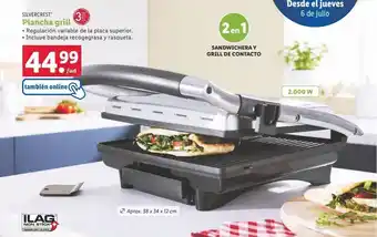Lidl Plancha grill silvercrest oferta