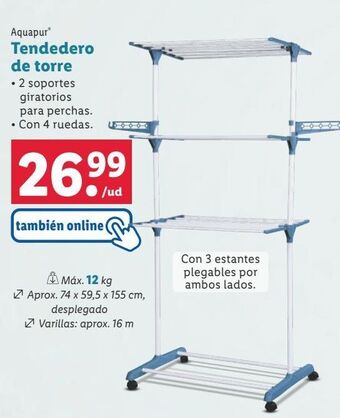 Lidl Tendedero aquapur oferta