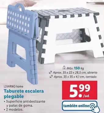 Lidl Taburete plegable livarno oferta