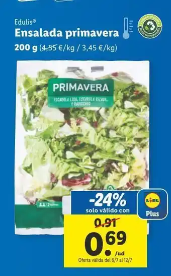 Lidl Ensaladas edulis oferta