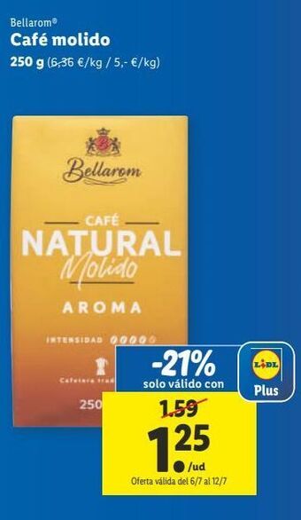 Lidl Café molido bellarom oferta