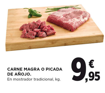 Hipercor CARNE MAGRA O PICADA DE AÑOJO. oferta