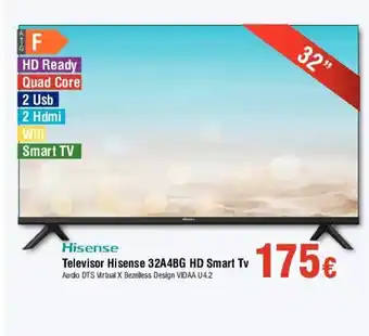 FROIZ Televisor Hisense 32A4BG HD Smart Tv oferta