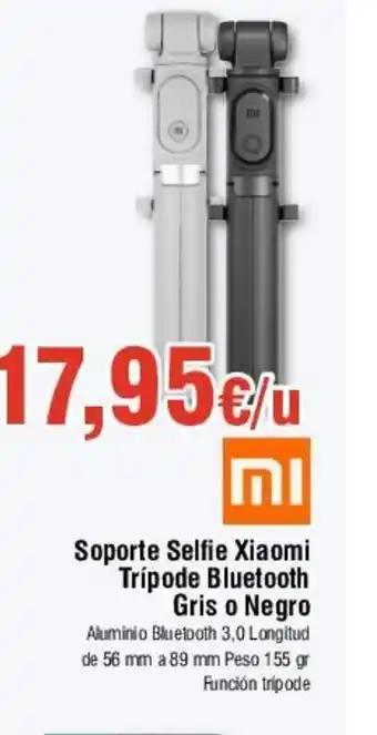FROIZ Soporte Selfie Xiaomi Trípode Bluetooth Gris o Negro oferta