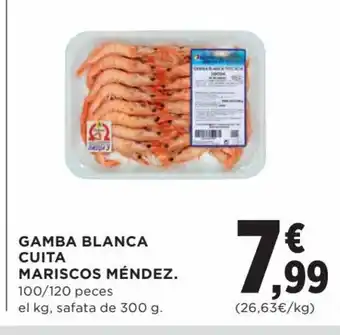 Hipercor GAMBA BLANCA CUITA MARISCOS MÉNDEZ. oferta