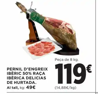 Hipercor PERNIL D'ENGREIX IBÈRIC 50% RAÇA IBÈRICA DELICIAS DE HURTADA oferta