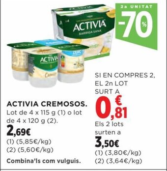 Hipercor ACTIVIA CREMOSOS oferta