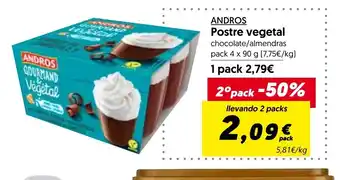 Hiper Usera ANDROS GOURMAND Végétal oferta