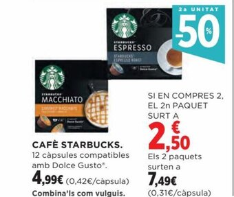 Hipercor CAFÈ STARBUCKS oferta