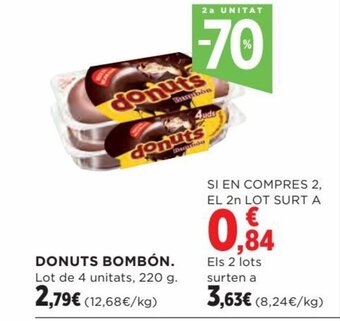 Hipercor DONUTS BOMBÓN. oferta