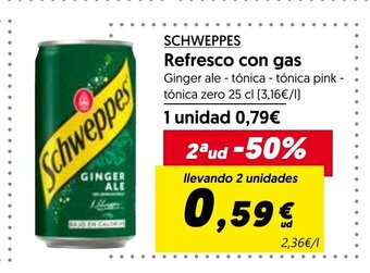 Hiper Usera Schweppes Refresco con gas oferta