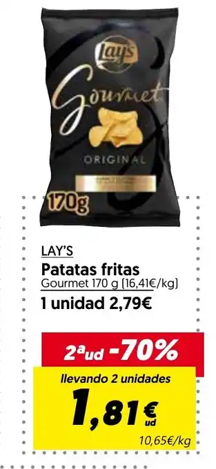 Hiper Usera LAY'S Patatas fritas Gourmet 170 g (16,41€/kg) oferta