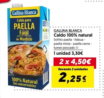 Hiper Usera GALLINA BLANCA Caldo 100% natural Sofrito paella - fideua - paella mixta - paella carne - fumet pescado 11 oferta