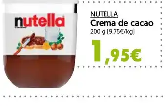 Hiper Usera NUTELLA Crema de cacao 200 g (9,75€/kg) oferta