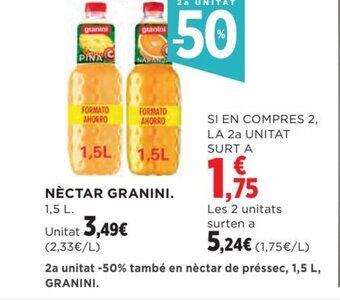 Hipercor NECTAR GRANINI. oferta