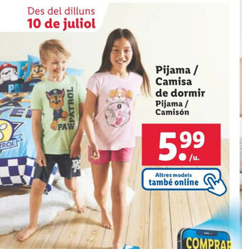 Lidl Pijama / Camisa de dormir Pijama / Camisón oferta