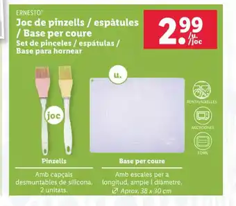 Lidl ERNESTO Joc de pinzells/espàtules / Base per coure Set de pinceles / espátulas / Base para hornear oferta