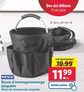 Lidl Bossa d'emmagatzematge plegable Bolsa de almacenaje plegable oferta