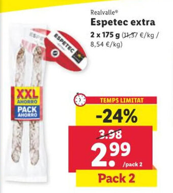 Lidl Realvalle Espetec extra oferta