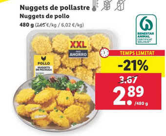 Lidl Nuggets de pollastre Nuggets de pollo oferta