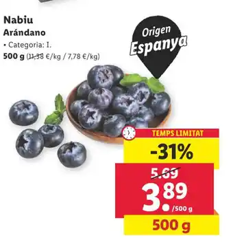 Lidl Nabiu Arándano oferta
