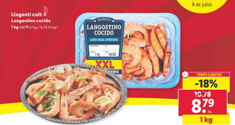 Lidl Llagostí cuit Langostino cocido oferta