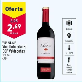 ALDI Vino tinto viña albali oferta