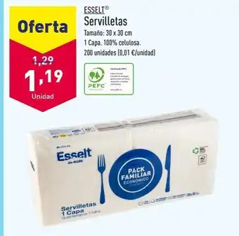 ALDI Servilletas de papel esselt oferta