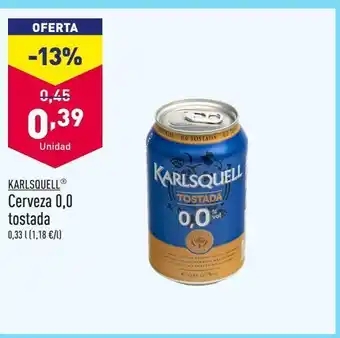 ALDI Cerveza sin alcohol karlsquell oferta