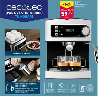 ALDI Cafetera express cecotec oferta