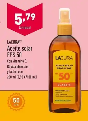 ALDI Aceite solar la cura oferta