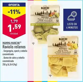ALDI Raviolis rellenos mamma mancini oferta