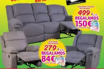 Sofá relax con palanca 279 6y to eyt regalamos 84€ en tu tarjeta outlet hogar 20 10 www.outlethogar.es sofá relax 3