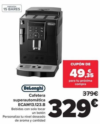 Carrefour Dëlonghi cafetera superautomática ecam13.123.b oferta