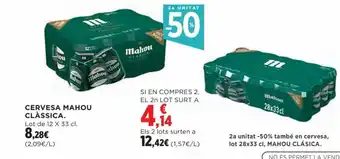 Hipercor CERVESA MAHOU CLÀSSICA. oferta