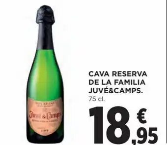 Hipercor CAVA RESERVA DE LA FAMILIA JUVÉ&CAMPS. oferta