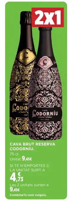 Hipercor CAVA BRUT RESERVA CODORNÍU. oferta