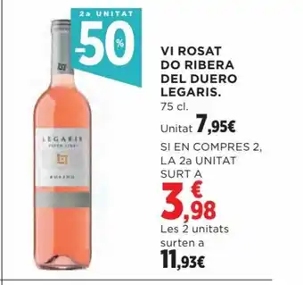 Hipercor VI ROSAT DO RIBERA DEL DUERO LEGARIS. 75 cl. oferta