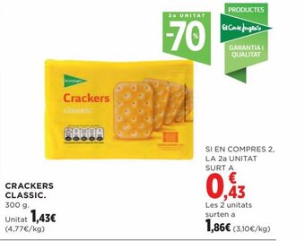 Hipercor CRACKERS CLASSIC. oferta