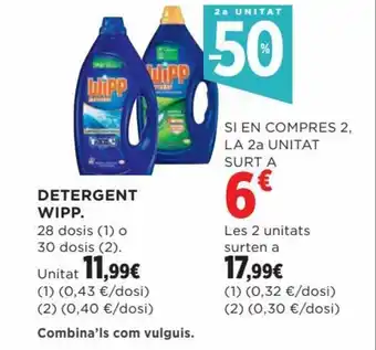 Hipercor DETERGENT WIPP oferta