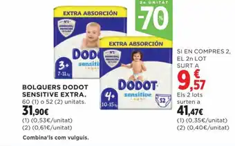 Hipercor BOLQUERS DODOT SENSITIVE EXTRA oferta