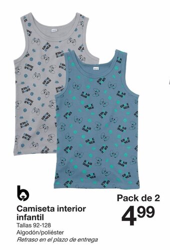 Zeeman Camiseta interior infantil oferta
