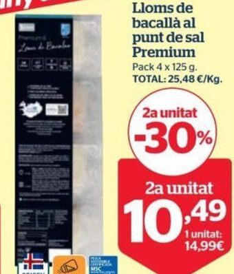 La Sirena Lloms de bacallà al punt de sal Premium oferta