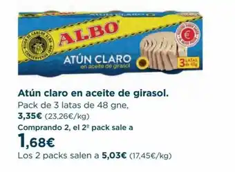 Hipercor Atún claro en aceite de girasol oferta