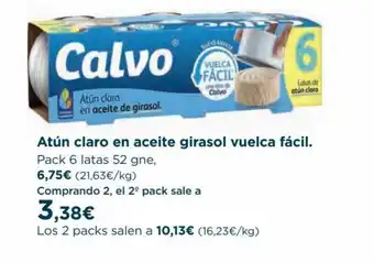 Hipercor Atún claro en aceite girasol vuelca fácil. oferta
