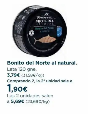 Hipercor Bonito del Norte al natural. oferta