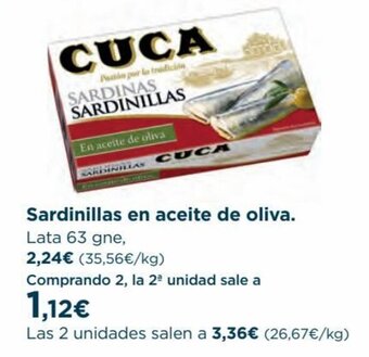 Hipercor Sardinillas en aceite de oliva. oferta